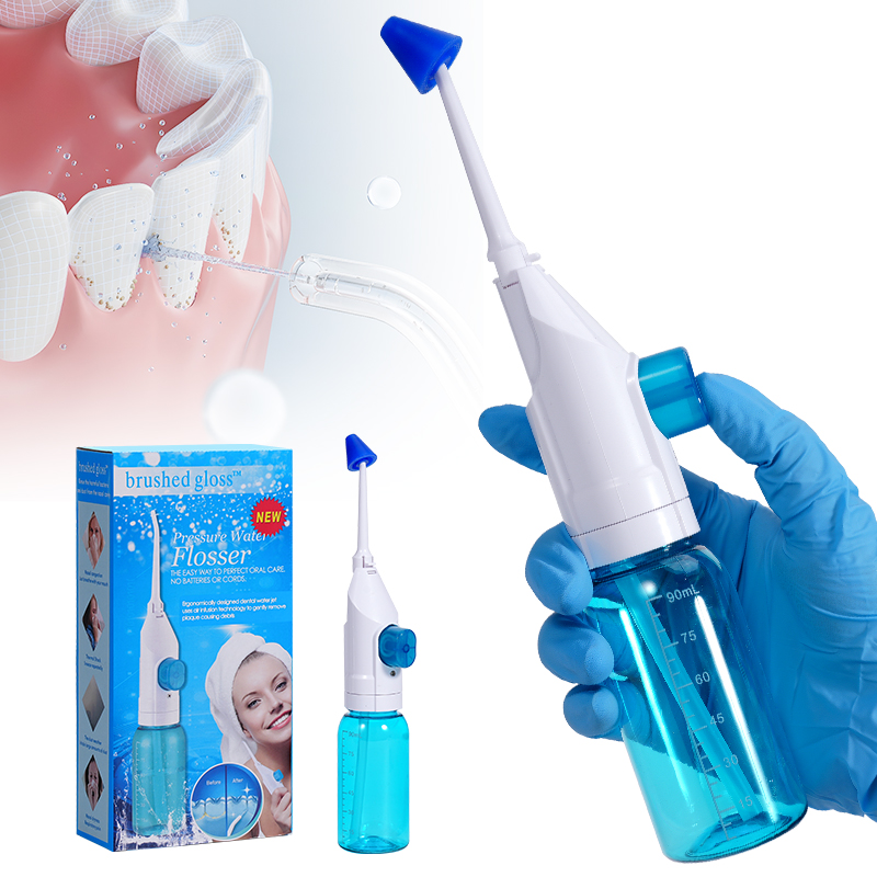 Oral Irrigator Flosser - Draagbare hogedruk monddouche, huishoudelijk, handmatig, water-tandenstokersysteem,