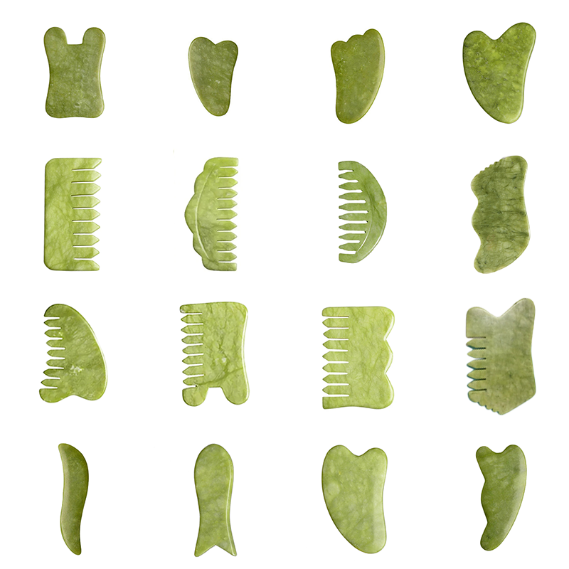 Jade Gua Sha Tool - Natuurlijke Groene Xiuyu Gua Sha Board