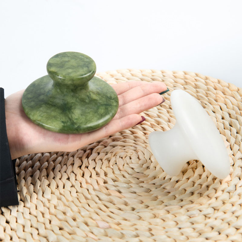 Jade Gua Sha Tool - Natuurlijke Jade Paddestoel Hoofd Massager Grote