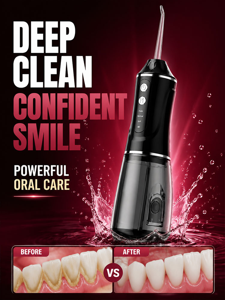 Oral Irrigator Flosser - Draagbare monddouche met 3 reinigingsmodi, USB-oplaadbare