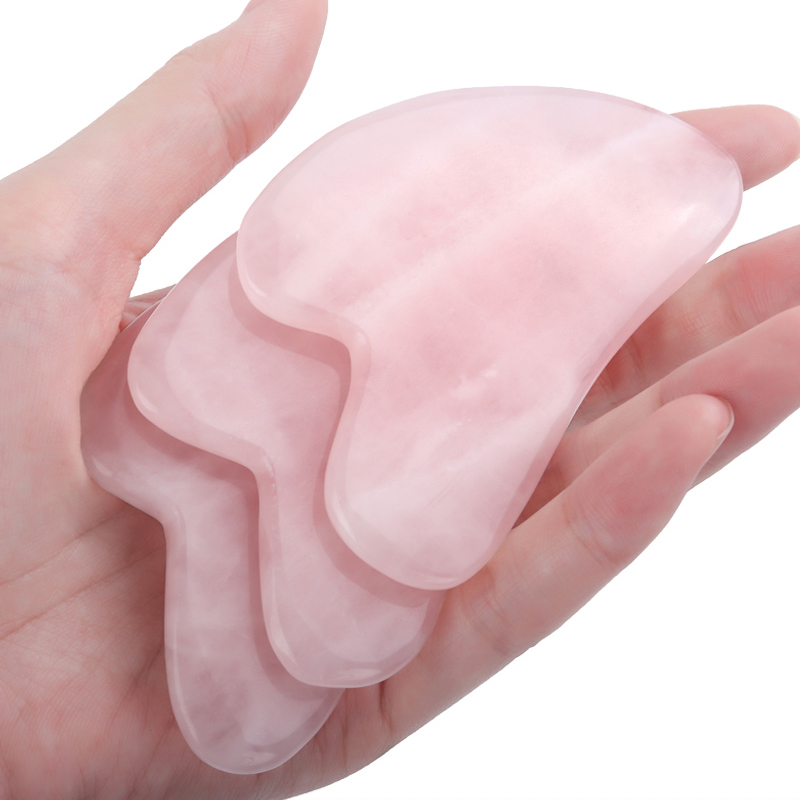 Jade Gua Sha Tool - Rozenkwarts Jade Guasha Massage Tool Natuursteen