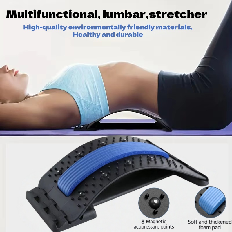 Back Stretcher Lumbar - Rugmassage Spierontspanningsrek, Rugstrek- en ontspanningsmassagemat, Lendensteunrek,