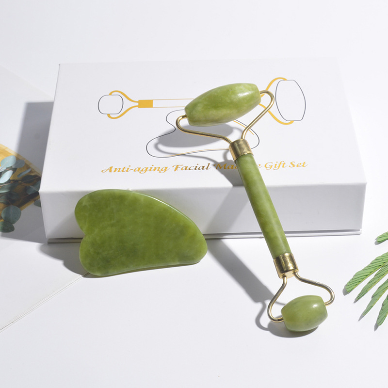 Jade Gua Sha Tool - Natuurlijke Jade Roller Gezichts Gua Sha