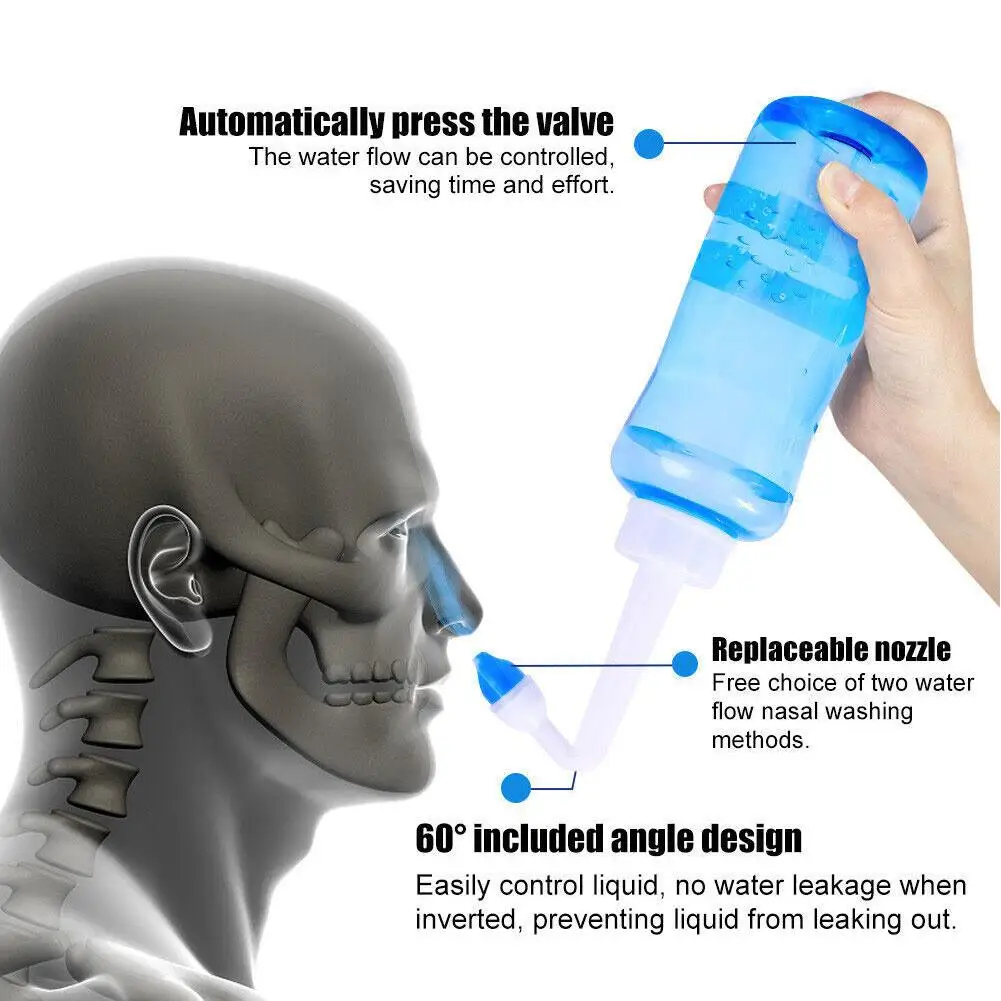 Neti Pot Nasal Rinse - 300ml Neus Wassen Cleaner Neusdouche Spoelen