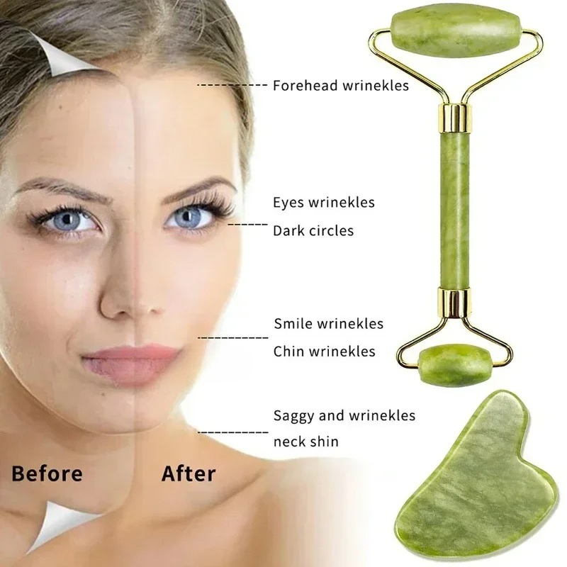 Natuurlijke jade roller massag - Jade Gua Sha Tool recensie en prijs