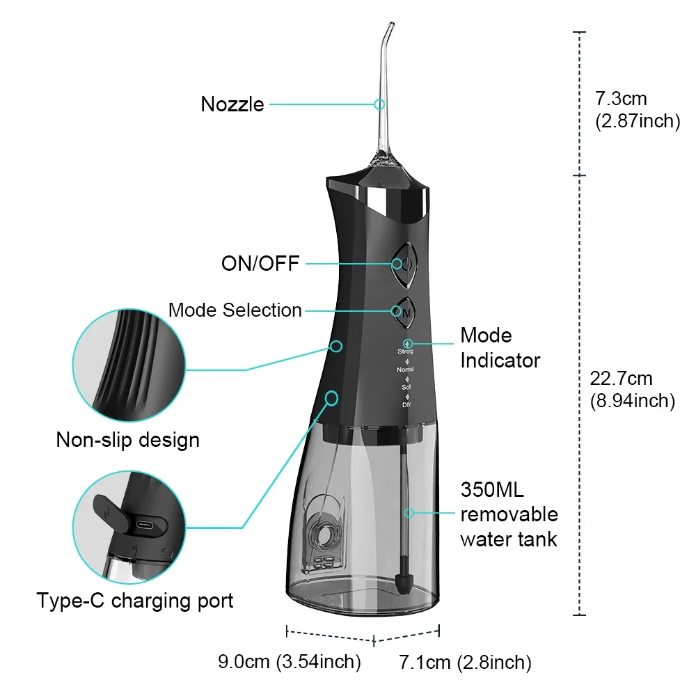 Draagbare oplaadbare monddouch - Oral Irrigator Flosser recensie en prijs