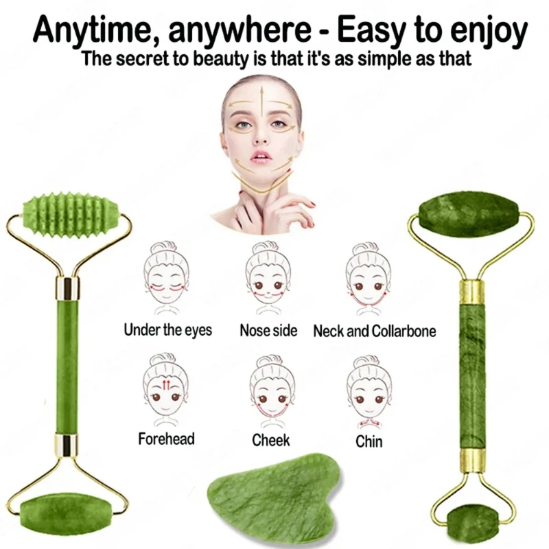 Natuurlijke Jade Roller Gezich - Jade Gua Sha Tool recensie en prijs